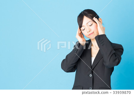 女商人藍色後面圖像 33939870