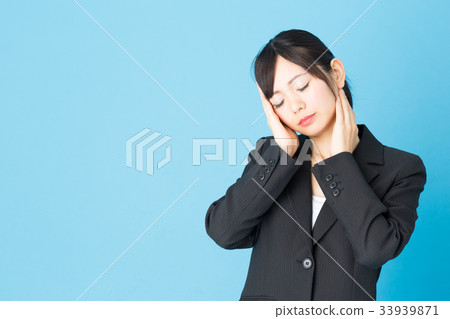 女商人藍色後面圖像 33939871