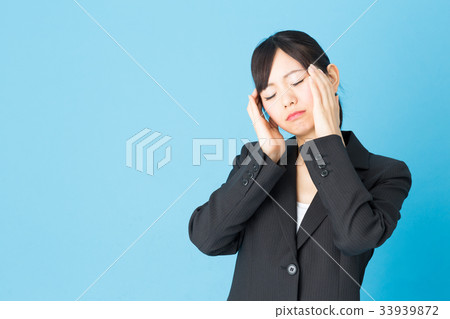 女商人藍色後面圖像 33939872