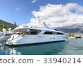 luxurious white yacht parking at the port 33940214