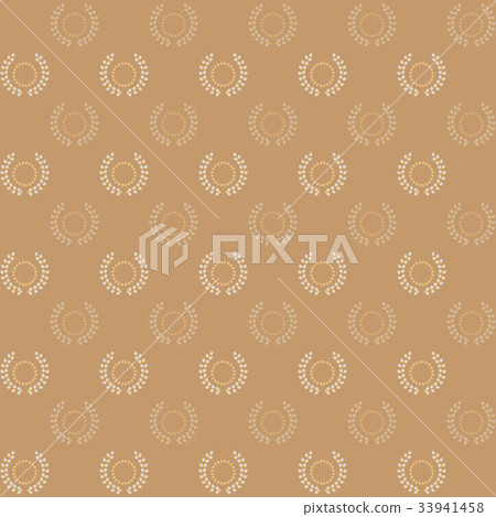 Circle stars and laurel wreath pattern background Circle stars and laurel wreath pattern background 33941458