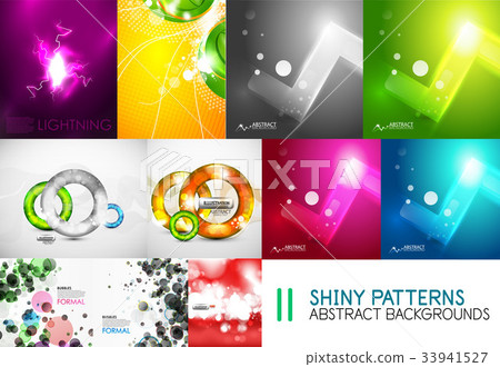 Collection of vector shiny light templates - Stock Illustration ...