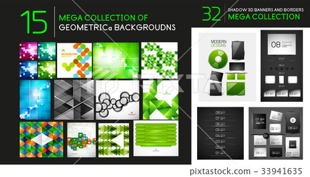 Vector mega collection of geometric abstract 33941635