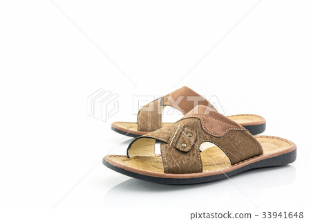 Men brown leather sandals or flip flop shoes. Men brown leather sandals or flip flop shoes. 33941648