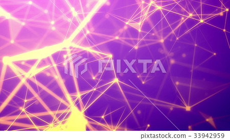 Flight through the abstract violet network-插圖素材 [33942959] - PIXTA圖庫