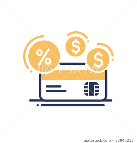 Credit - modern vector line design icon. - Stock Illustration [33943255 ...