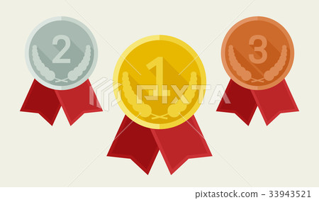 Award medals from gold, silver and bronze Award medals from gold, silver and bronze 33943521