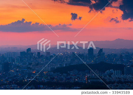 Seoul City Skyline of South Korea. Seoul City Skyline of South Korea. 33943589