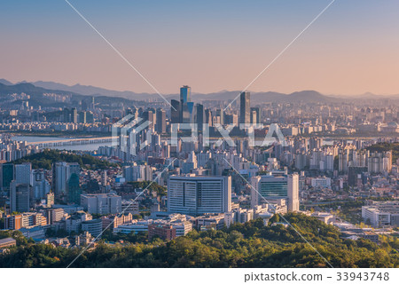 Seoul City Skyline, South Korea Seoul City Skyline, South Korea 33943748
