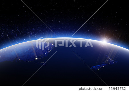 World globe at night. Elements of this image World globe at night. Elements of this image 33943782