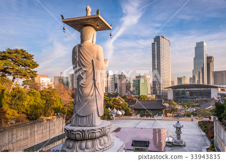 Bongeunsa temple in Seoul City, South Korea. 33943835
