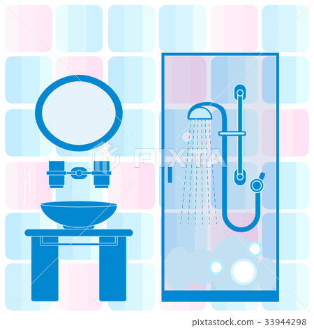 vector illustration of bathroom interior design 33944298