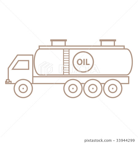 Stylized icon of the oil tanker/fuel tanker 33944299