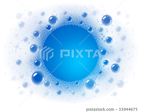 Soap foam overlying on the background of a blue Soap foam overlying on the background of a blue 33944675