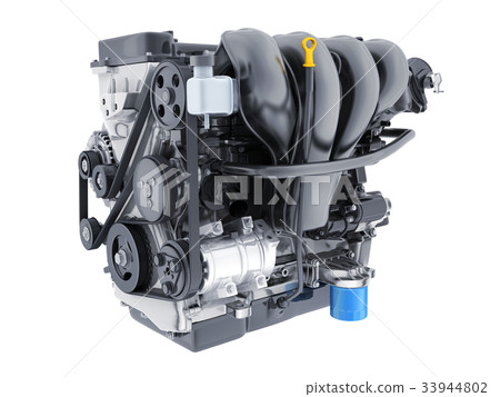 Engine car isolated 33944802