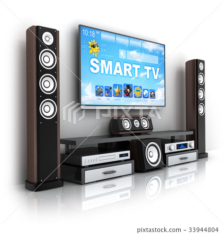 Modern smart TV and hi-fi Modern smart TV and hi-fi 33944804