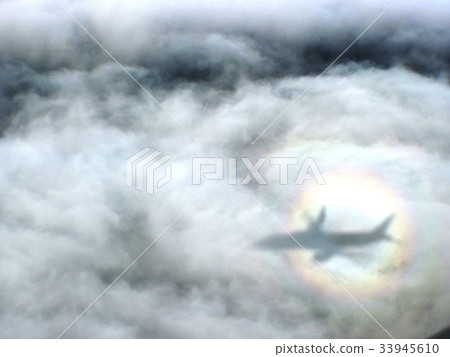 飛機從彩虹中彈出的布羅肯現象 33945610