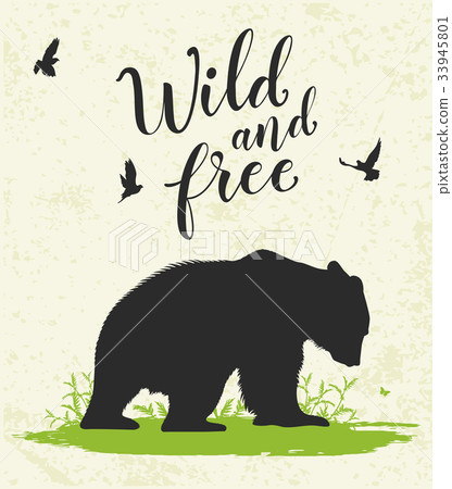 Nature landscape with bear Nature landscape with bear 33945801