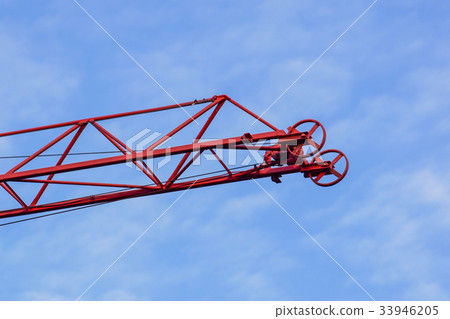 crane tower on sky background at construction site 33946205