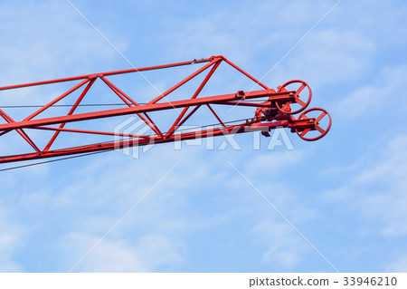 crane tower on sky background at construction site crane tower on sky background at construction site 33946210