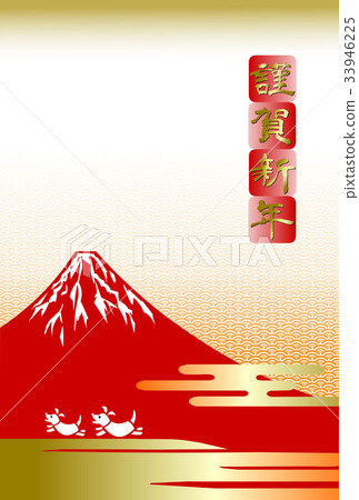 Japanese style new year's card 33946225