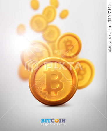 Bitcoins and New Virtual money concept. 33947304