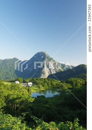 新潟I I川風景區Takanami Pond和“Myojosan”來自Takanami Pond Observatory Itoigawa Geopark 33947365