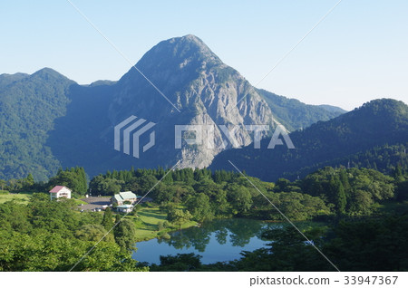 Niigata Itoigawa Scenic Area Takanami Pond and "Myojosan" From the Takanami Pond Observatory Itoigawa Geopark Niigata Itoigawa Scenic Area Takanami Pond and "Myojosan" From the Takanami Pond Observatory Itoigawa Geopark 33947367