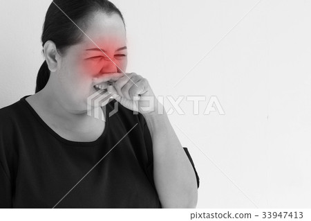 sick woman with cold sniffing sick woman with cold sniffing 33947413