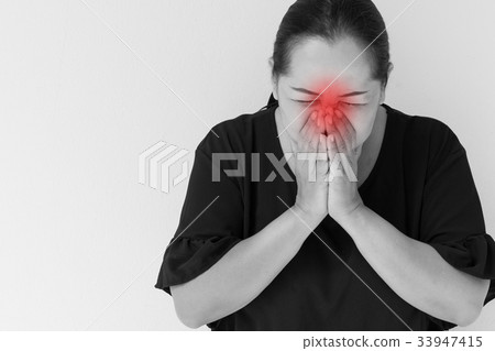 sneezing sick woman with cold or flu sneezing sick woman with cold or flu 33947415