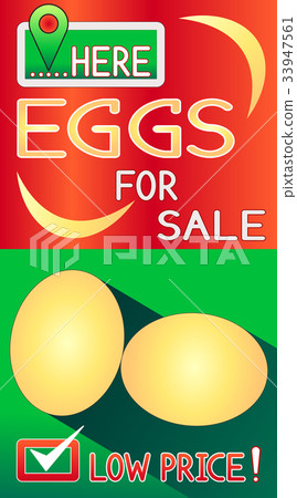 Eggs for sale signage, Vector Eggs for sale signage, Vector 33947561