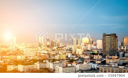 Cityscape with expressway and traffic of Bangkok 33947904