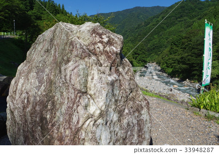 新潟I魚川自然紀念碑“Otakigawa Kodama Production Area”Jade的寶石和Jade Gorge在Geosite Park展出 新潟I魚川自然紀念碑“Otakigawa Kodama Production Area”Jade的寶石和Jade Gorge在Geosite Park展出 33948287