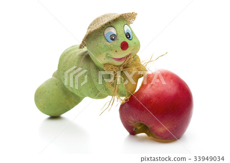 caterpillar on the white background 33949034