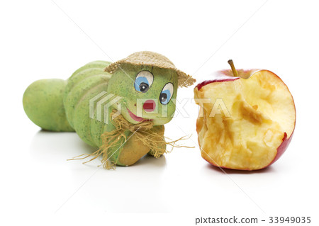 caterpillar on the white background 33949035