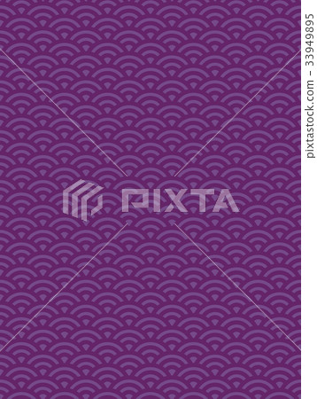 Blue sea wave equal magnification (background material) 33949895