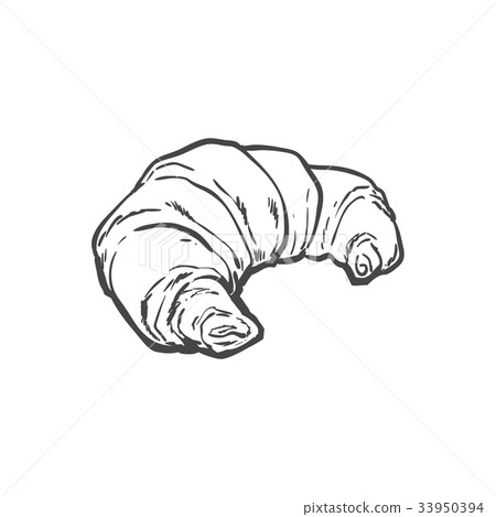 french croissant drawing