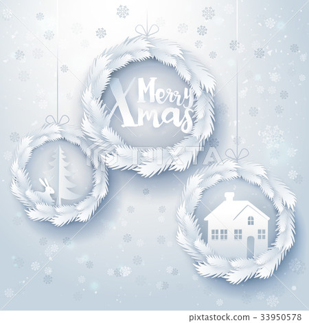 Paper art Xmas decorations Paper art Xmas decorations 33950578
