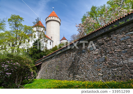Facade of Konopiste, castle in Czech Republic 33951299