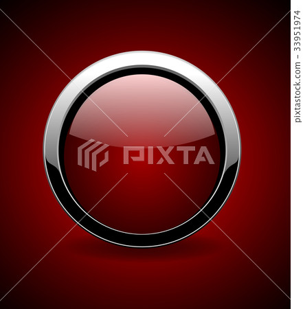 Red button chrome metallic, vector illustration Red button chrome metallic, vector illustration 33951974