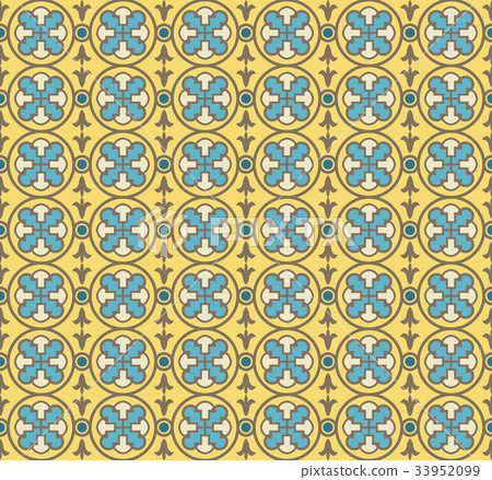 Seamless background vintage retro pattern 33952099