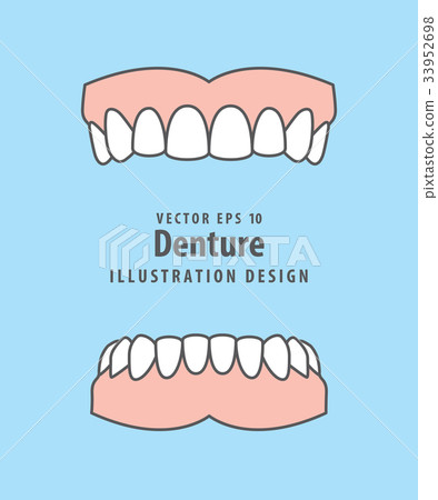 Denture illustration vector. Dental concept. Denture illustration vector. Dental concept. 33952698