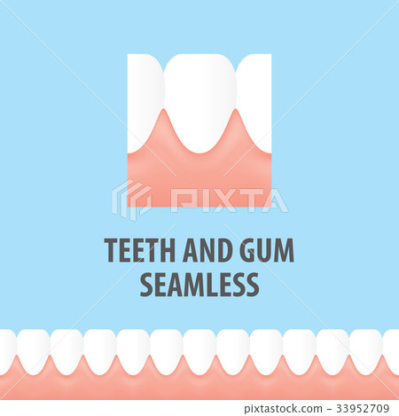Teeth and gum pattern seamless virtual vector 33952709