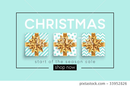 Christmas background with gifts boxes with a gold Christmas background with gifts boxes with a gold 33952826