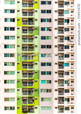 Apartment building windows pattern 33953476