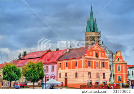 Traditional houses on the main square of Telc Traditional houses on the main square of Telc 33953602