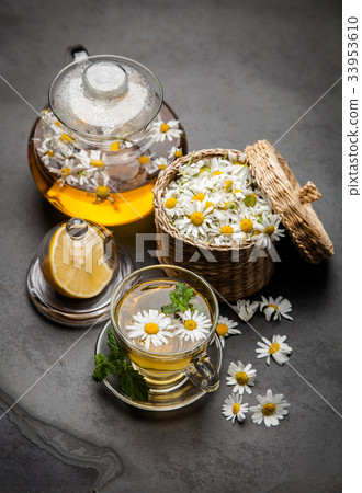 Cup of chamomile tea Cup of chamomile tea 33953610