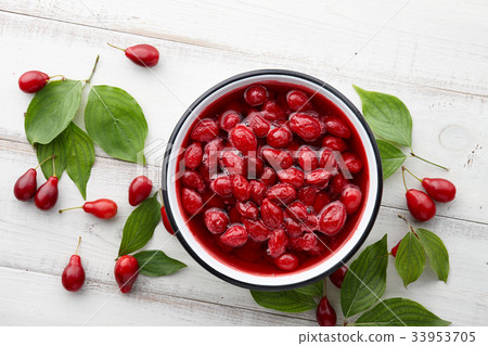 Cornus or dogwood jam with berries 33953705