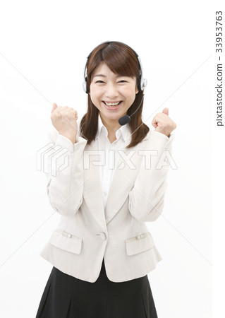 Businesswoman casual suit female white background income Businesswoman casual suit female white background income 33953763