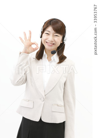 Businesswoman casual suit female white background income Businesswoman casual suit female white background income 33953767